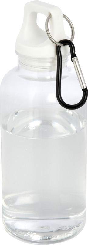 „Oregon“ 400 ml talpos RCS sertifikuotas perdirbto plastiko vandens butelis su karabinu