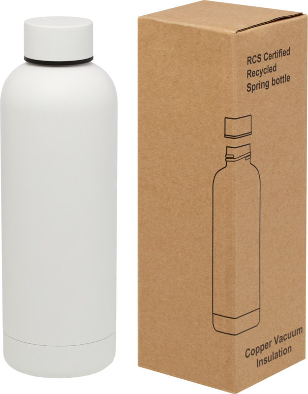 „Spring“ 500 ml talpos, RCS sertifikuotas, pagamintas iš perdirbto nerūdijančio plieno ir vario, vakuuminiu izoliuotas butelis