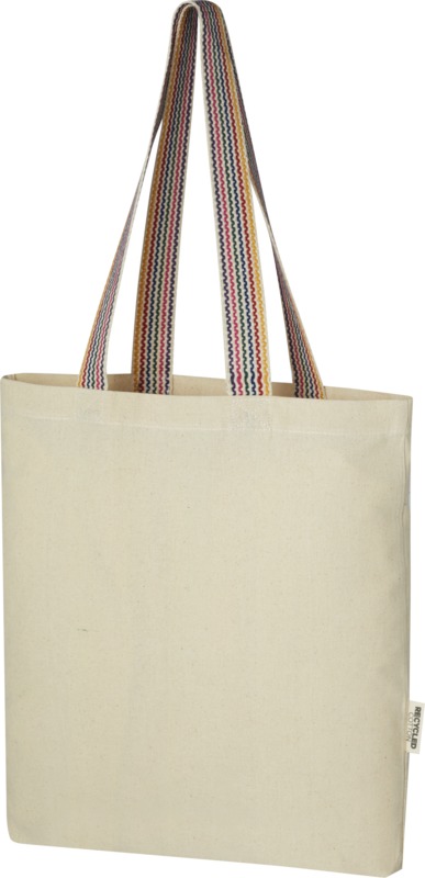 „Rainbow“ 180 g/m² perdirbtos medvilnės pirkinių krepšys, 5 l talpos