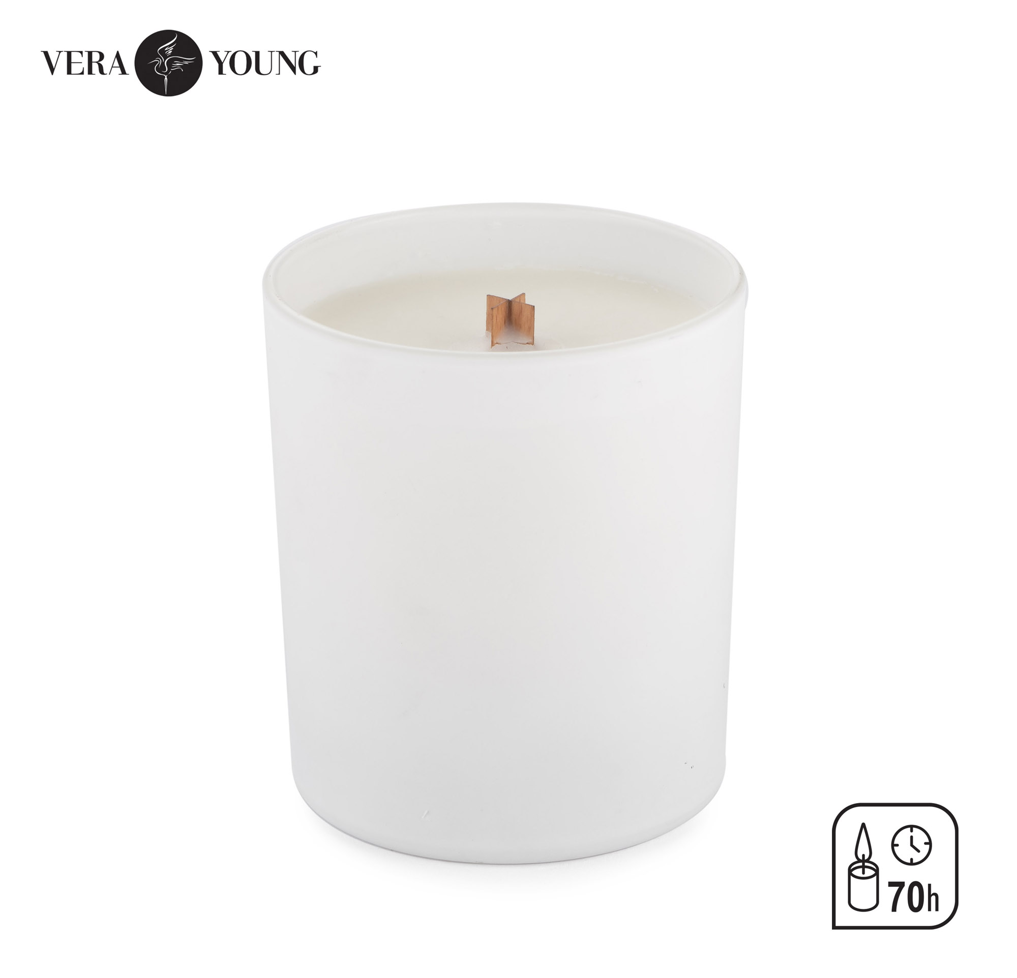 Sojų vaško žvakė, 220 g – „Library“ – VERA YOUNG