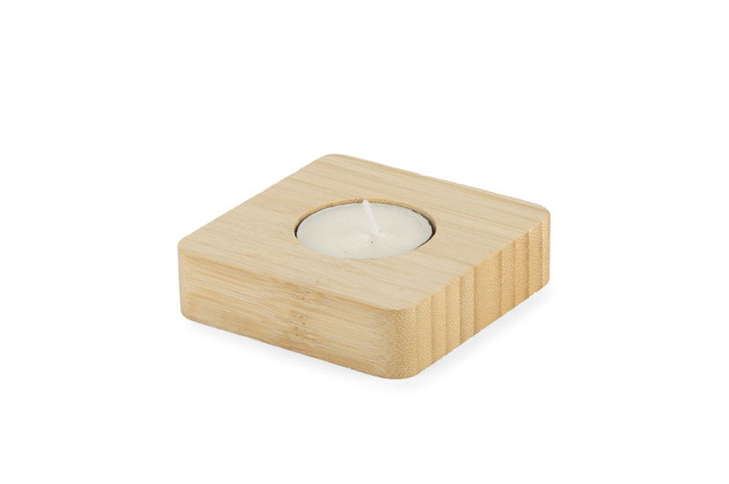 Bambukinis žvakidė su „Tealight“ žvakute „LUMOS“
