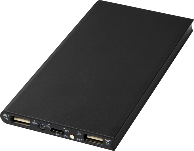 8000 mAh talpos aliuminio išorinis akumuliatorius