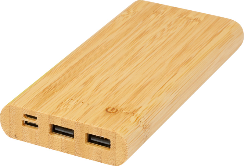 „Tulda“ 10 000 mAh bambuko išorinis akumuliatorius