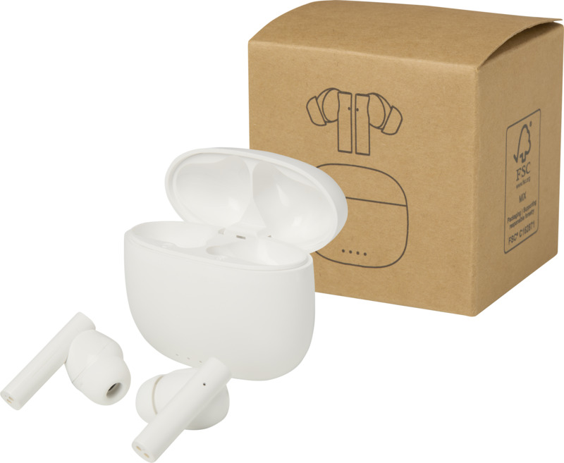 „Alterf“ ausinės iš perdirbto plastiko, visiškai belaidės „Bluetooth“ ausinės su silikoniniais ausų antgaliais