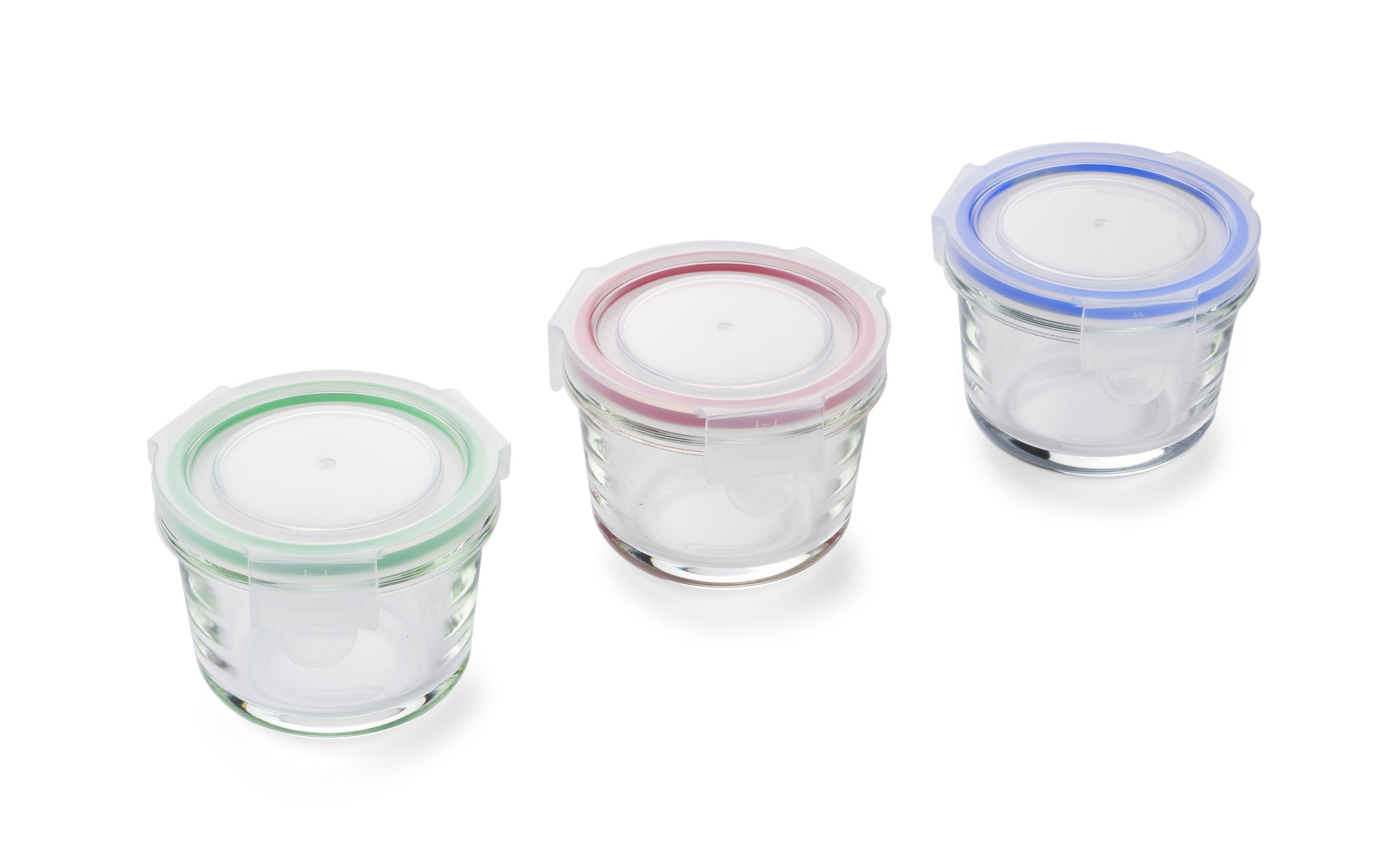 Stiklinių indelių rinkinys „PESTO“, 3 vnt. po 120 ml