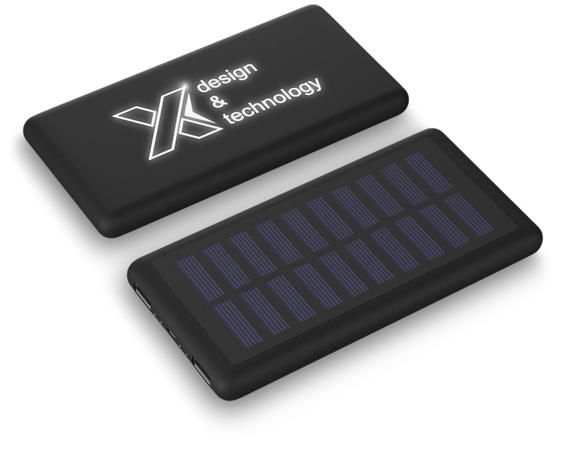 SCX.design P30 8000 mAh šviečiantis saulės energijos išorinis akumuliatorius