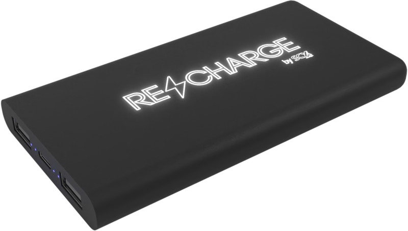 SCX.design P40 10 000 mAh šviečiantis belaidis guminis išorinis akumuliatorius