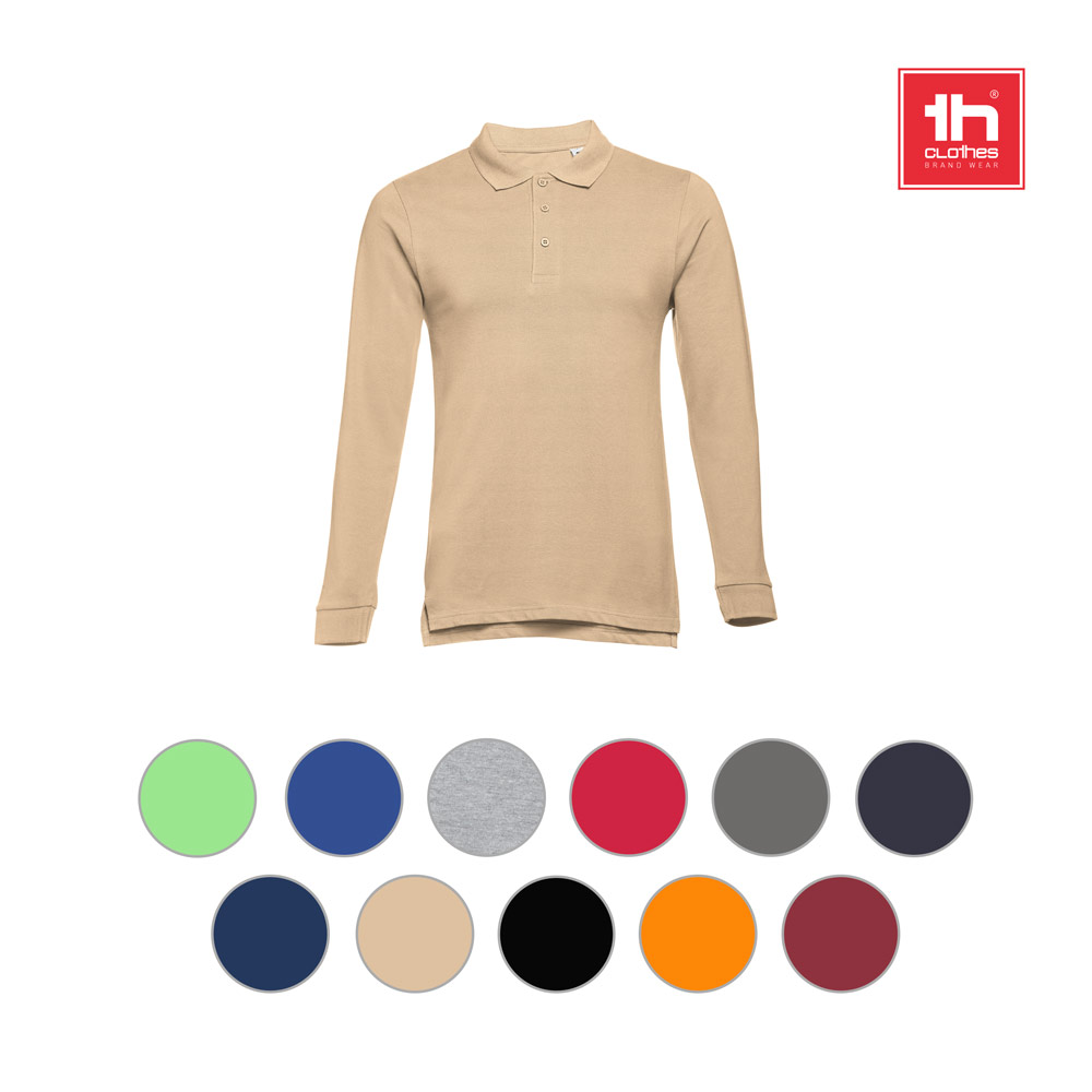 THC BERN 3XL. Vyriškas polo marškinėlis su ilgomis rankovėmis