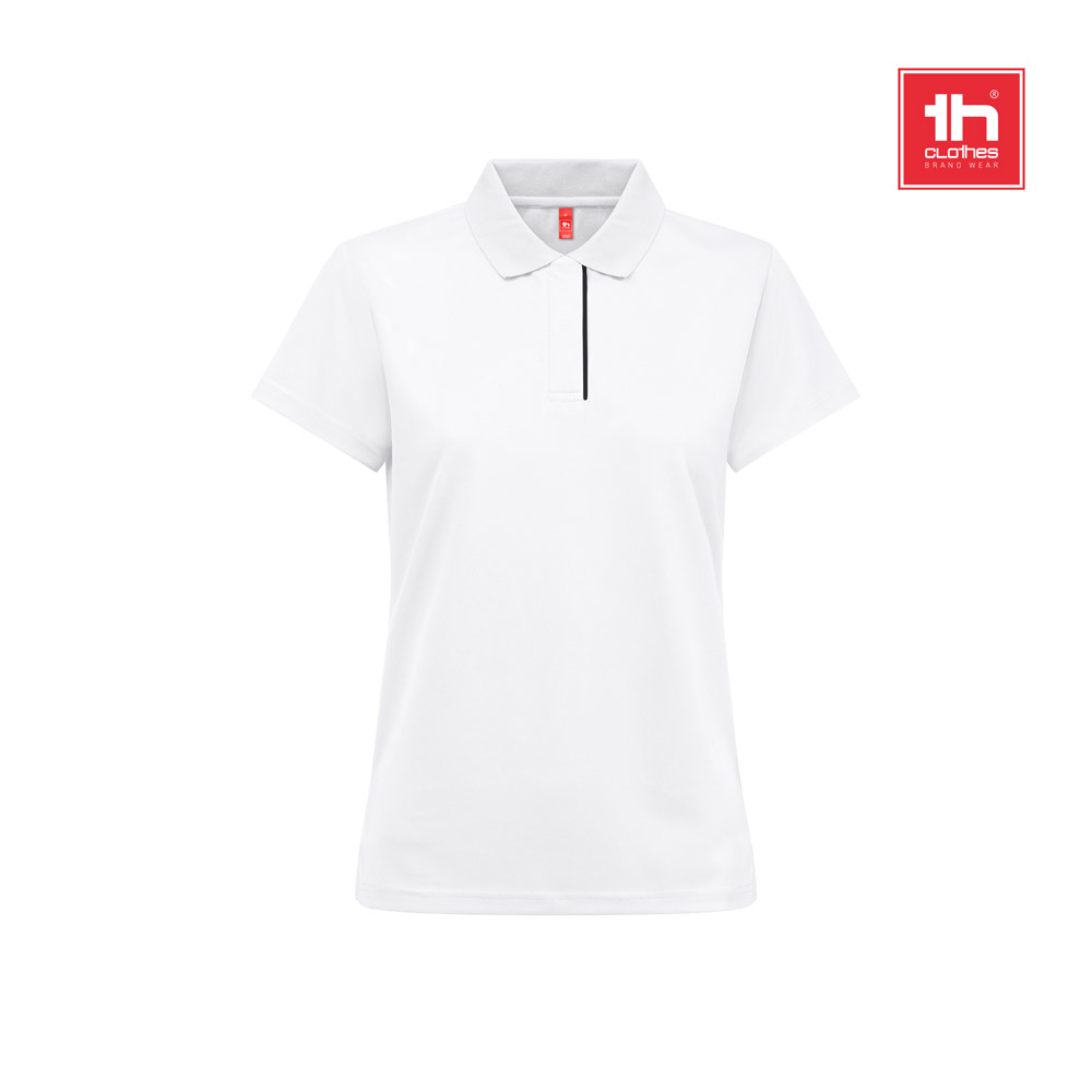 THC DYNAMIC WOMEN WH. Moteriškas techninis polo marškinėlis