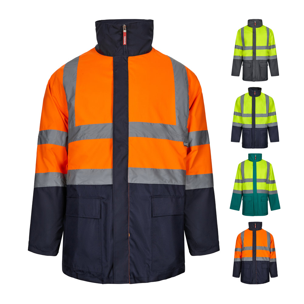 VL JUNO. Dviejų atspalvių 4-in-1 parka (180 g/m²), pagaminta iš poliesterio (100 %) su PU danga