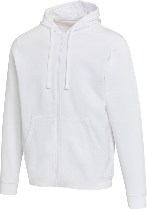 „Jasper“ 280 g/m² OCS ekologiškas perdirbtas unisex džemperis su gobtuvu ir užtrauktuku per visą ilgį