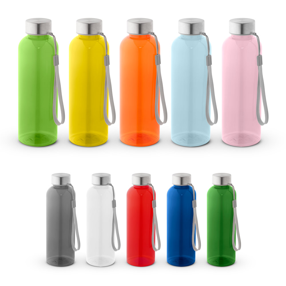 ENDERS M. Butelis iš perdirbto PET (100 % rPET) su blizgiu permatomu paviršiumi, 600 ml
