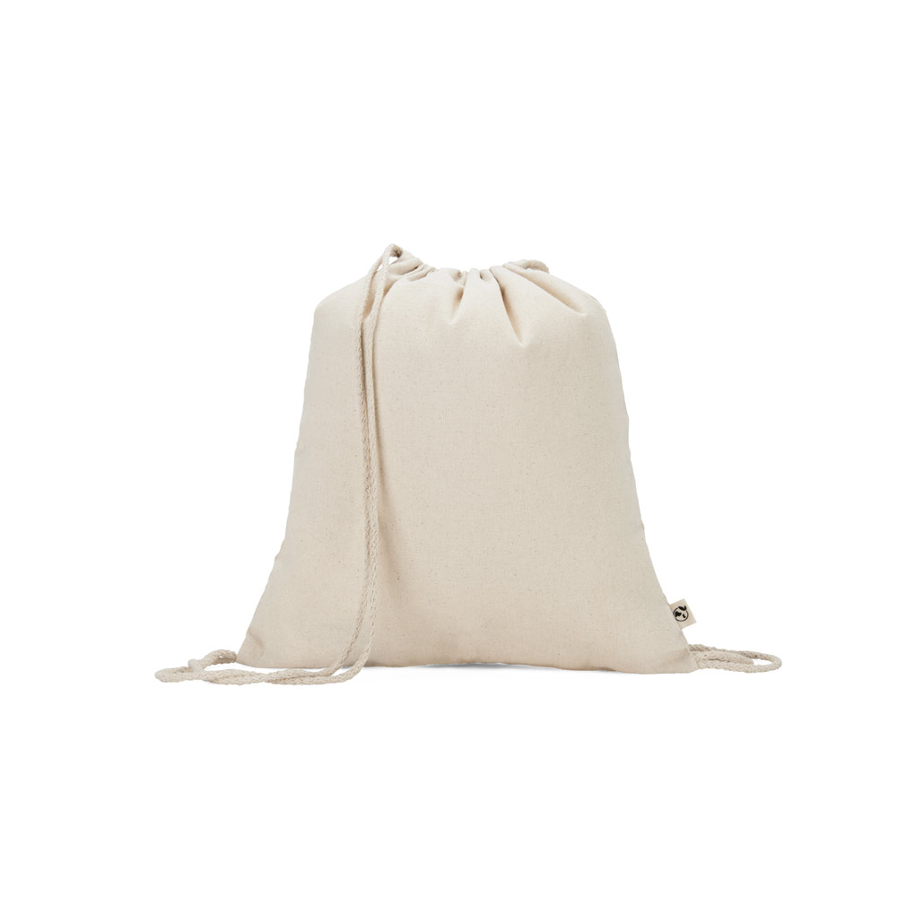 MAIORCA. 100 % perdirbtos medvilnės maišelis su raišteliais (180 g/m²)