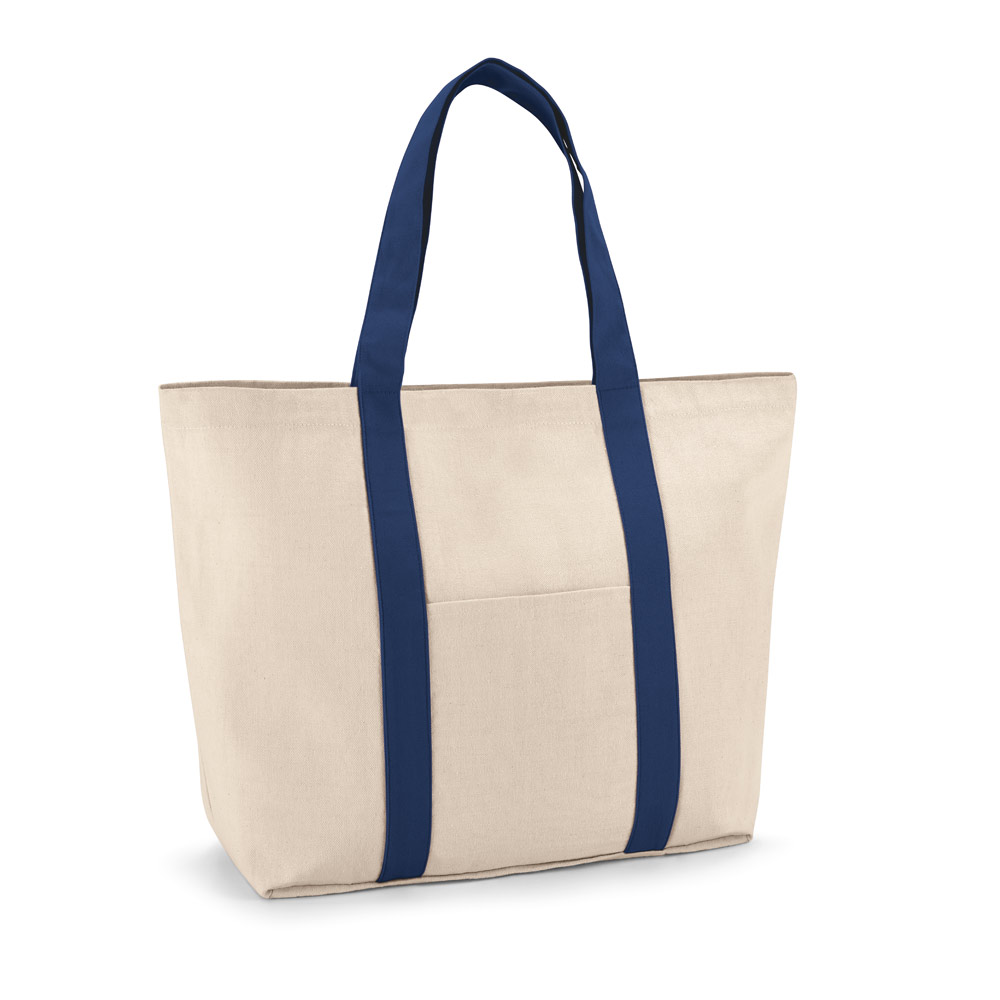 VILLE. 100 % medvilninė drobinė rankinė su priekinė ir vidine kišenėmis (280 g/m²) - Image 2