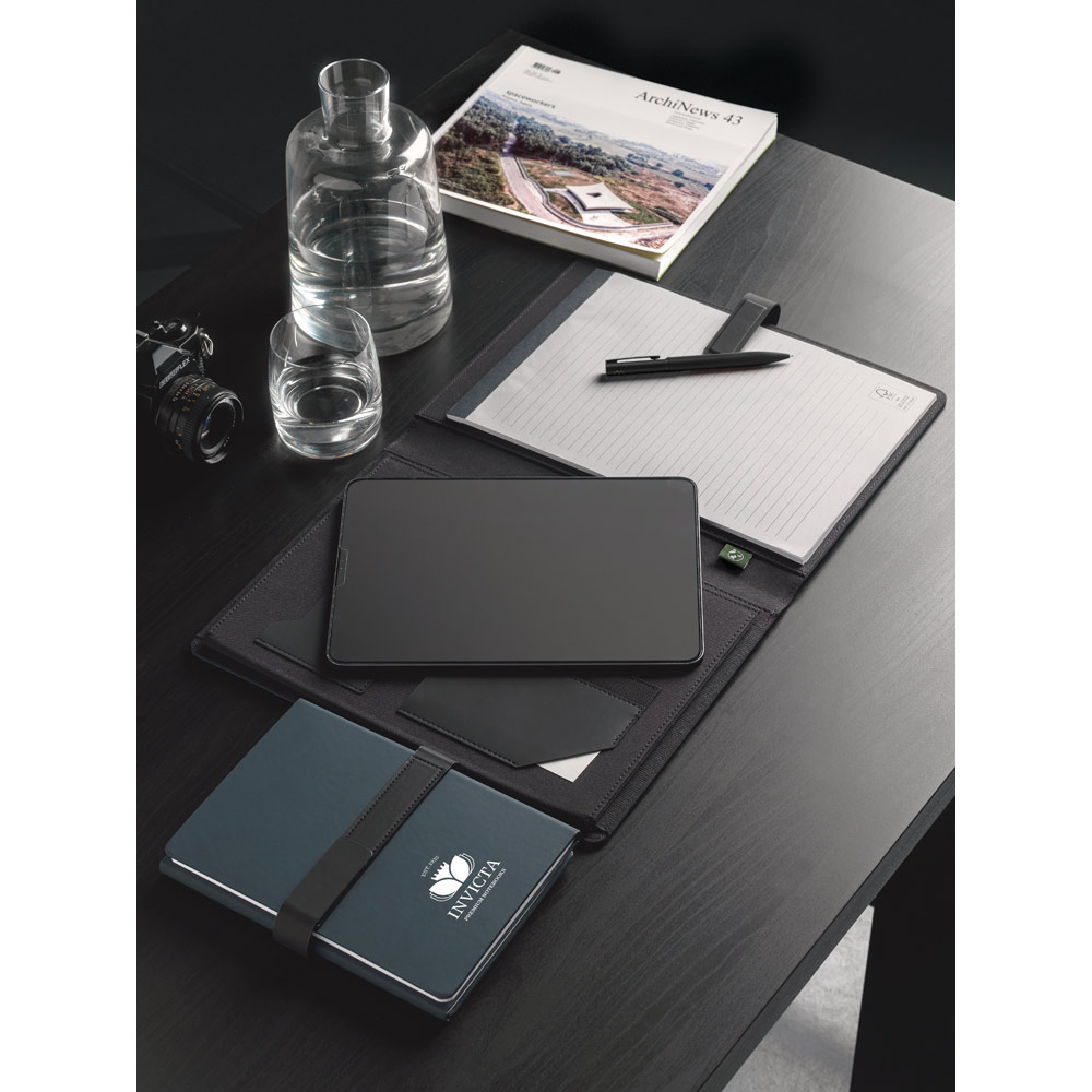 SANDERSON. A5 notebook in PU (50% recycled) with two blocks: lined pages and plain pages - Image 3