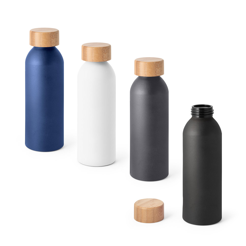 QUETA. Aliuminio butelis su bambukiniu dangteliu, 550 ml