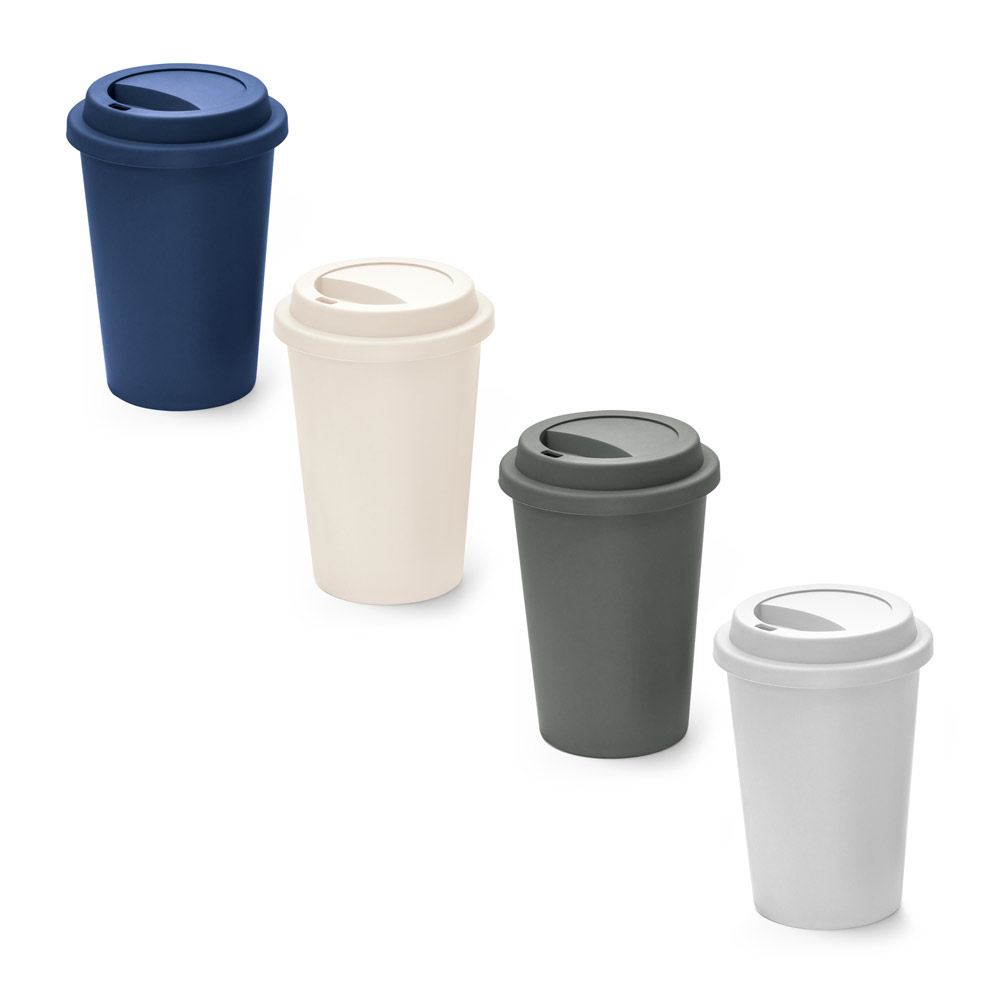 TONALI 450. Daugkartinio naudojimo puodelis iš polipropileno (PP), 450 ml