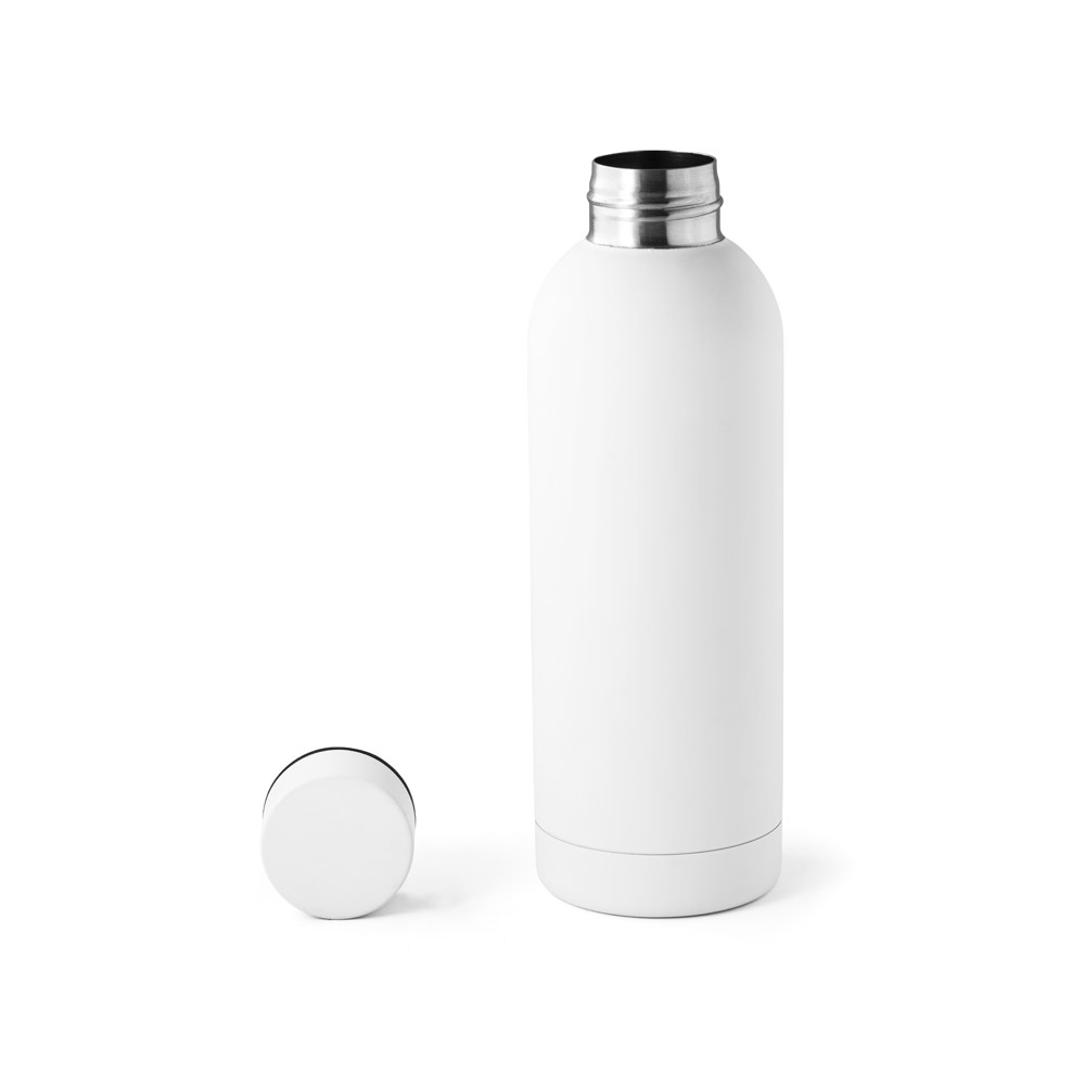 ODIN. Dvigubos sienelės vakuuminis nerūdijančio plieno (36 % perdirbto) butelis su guminė danga, 550 ml - Image 11