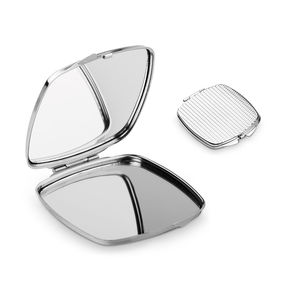 SHIMMER. Metalinis kompaktiškas veidrodėlis