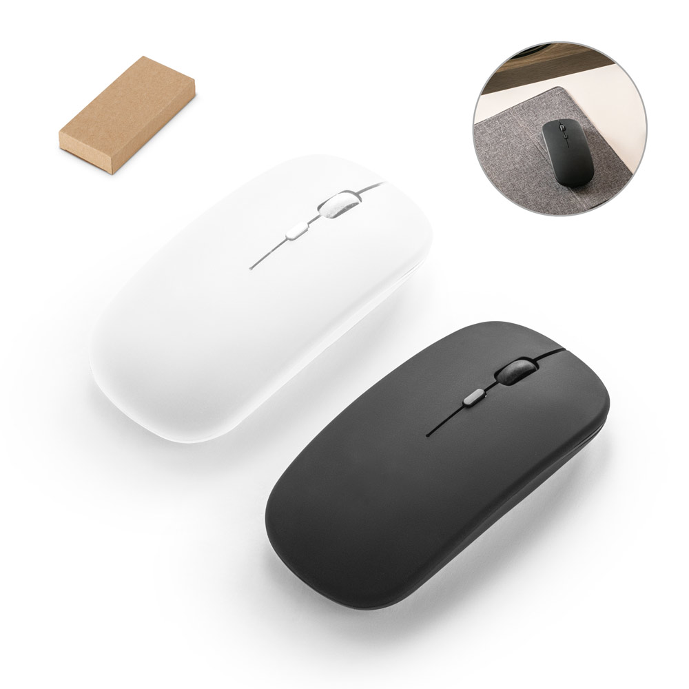 KHAN. Belaidė pelė su 500 mAh baterija, pagaminta iš perdirbto ABS (100 % rABS)
