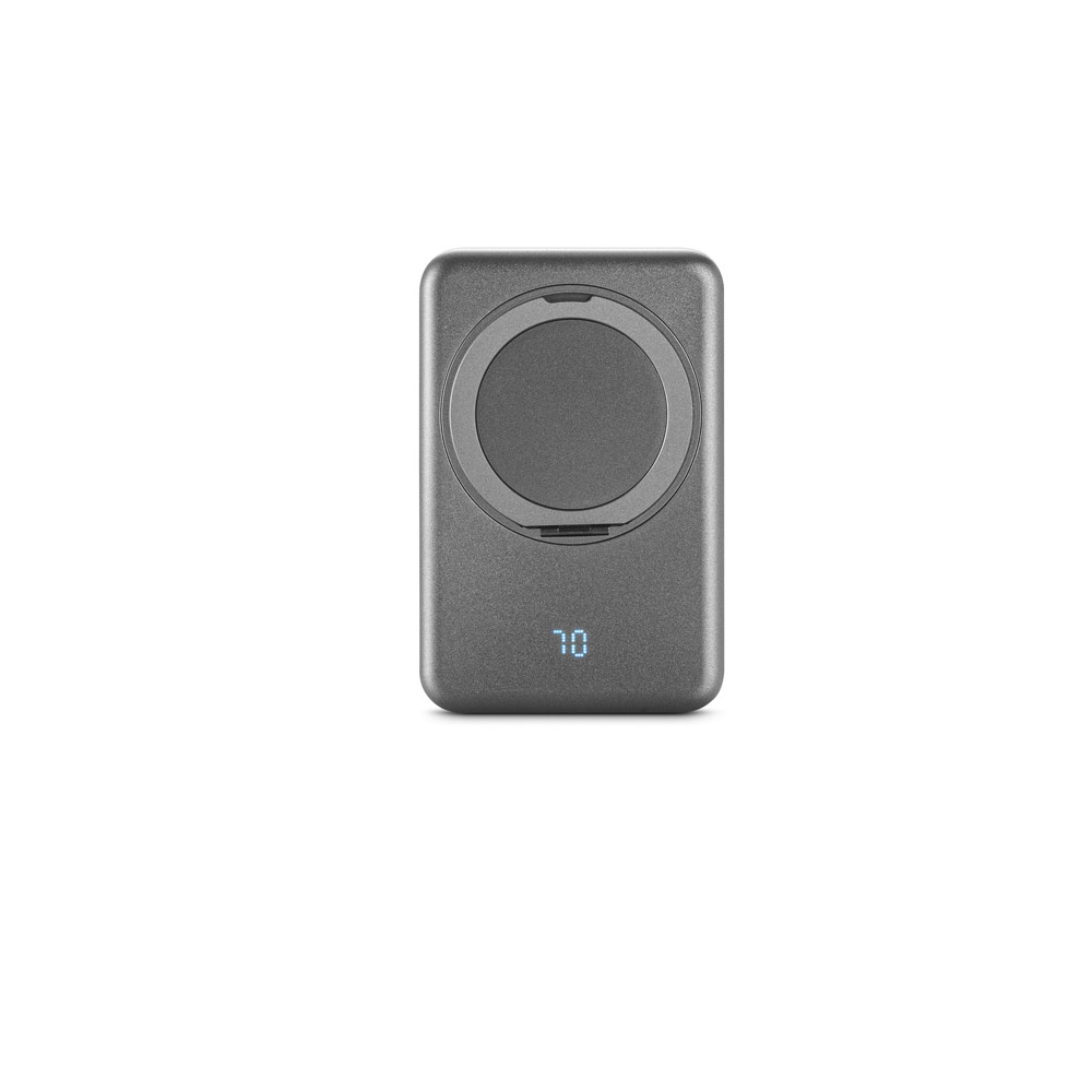 WARSHEL 5. 5 000 mAh magnetinis išorinis akumuliatorius su 15 W supergreitu belaidžiu įkrovikliu, pagamintas iš perdirbto ABS (100 % rABS), su laikikliu - Image 7