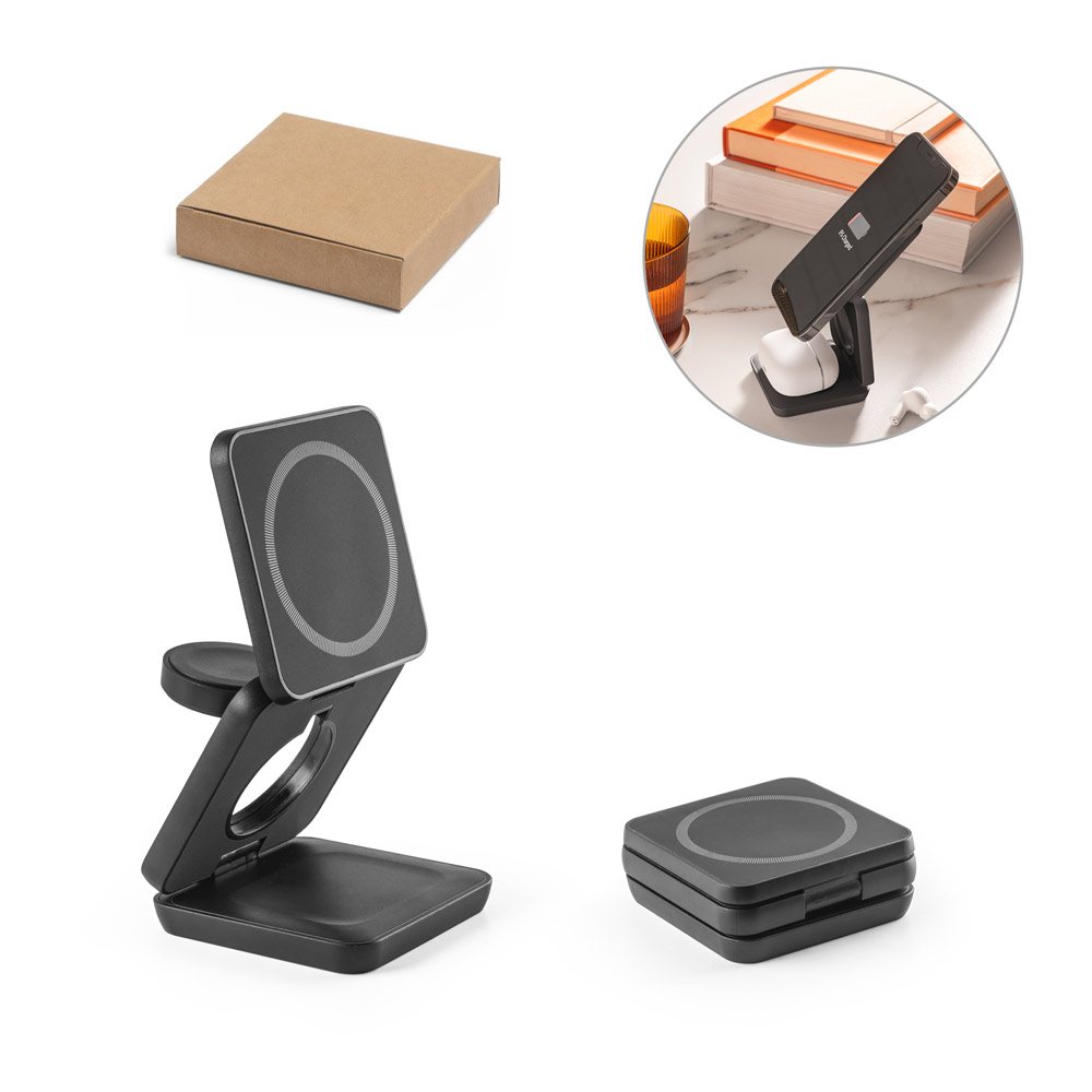 BROGLIE. Itin greitas 15 W „4-in-1“ magnetinis belaidis įkroviklis, pagamintas iš perdirbto ABS (100 % rABS)
