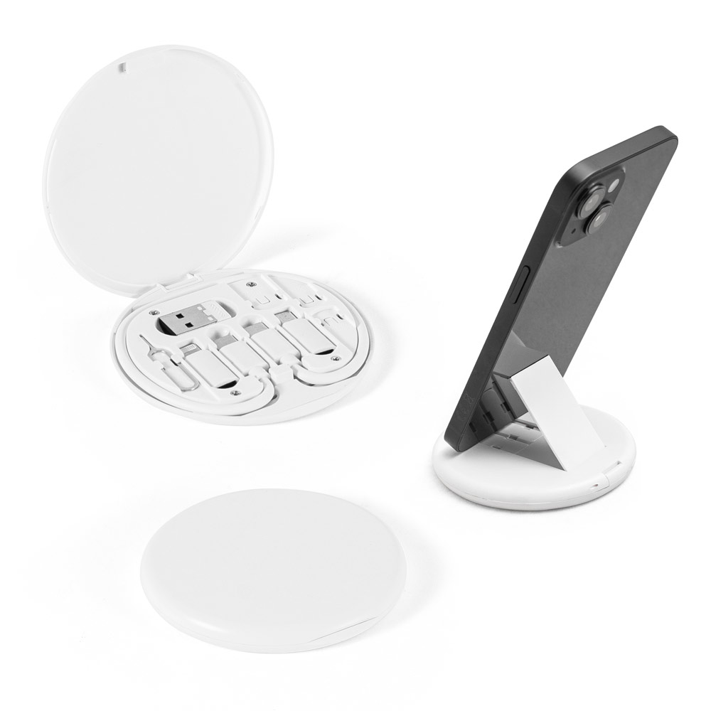 SYSTROM. Perdirbto ABS (100 % rABS) supergreito įkrovimo kabelio ir adapterio rinkinys