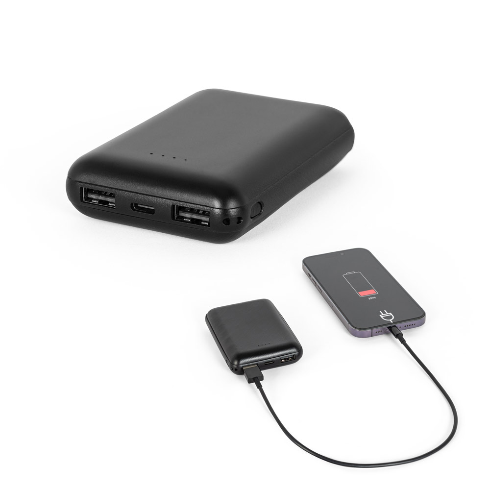 LEAKEY 8. Iš perdirbto ABS (100 % rABS) pagamintas išorinis akumuliatorius, 8 000 mAh