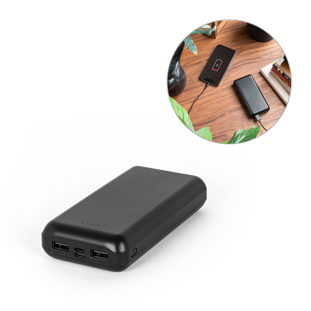 LEAKEY 20. 20 000 mAh išorinis akumuliatorius, pagamintas iš perdirbto ABS (100 % rABS)