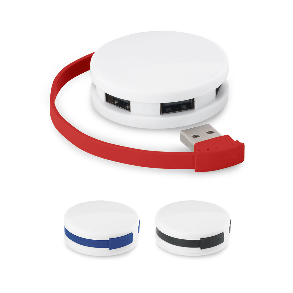 GARDNER. „HUB“ su kabeliu ir 4 USB-A prievadais, pagamintas iš ABS