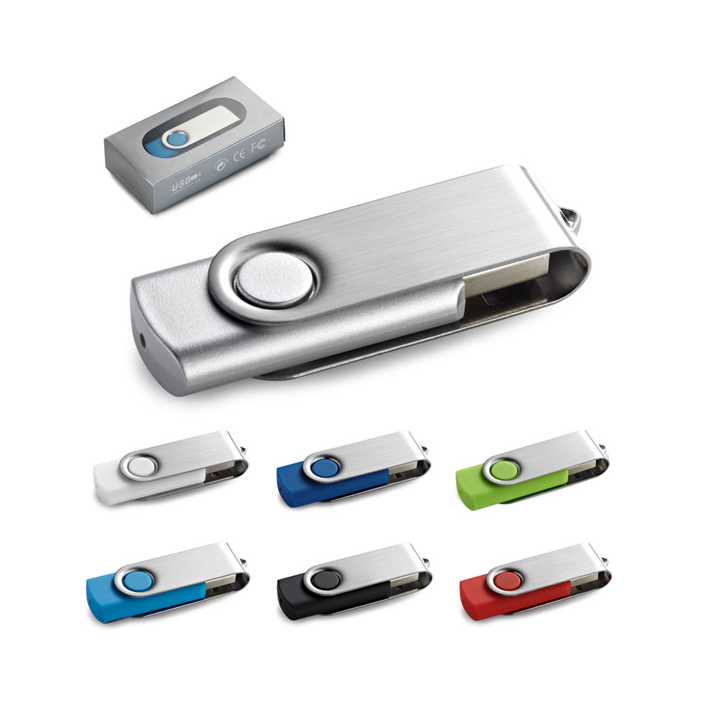 CLAUDIUS 4GB. 4 GB USB atmintinė su metaliniu spaustuku