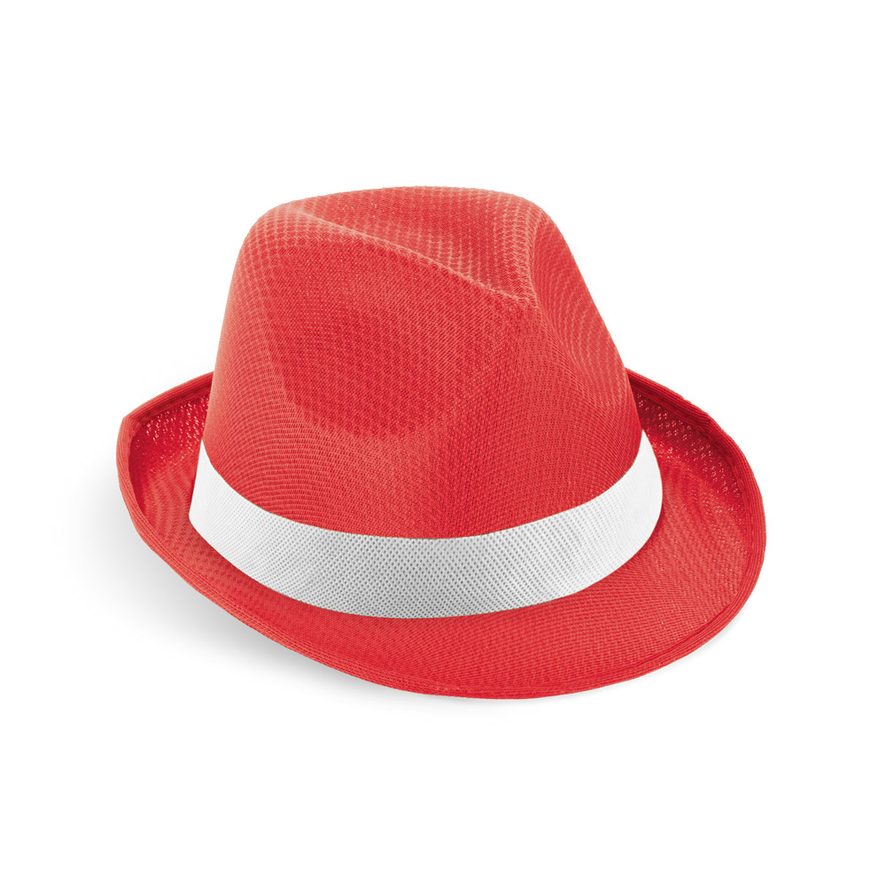 MANOLO POLI. Skrybėlė iš PP su balta poliesterine juostele - Image 6