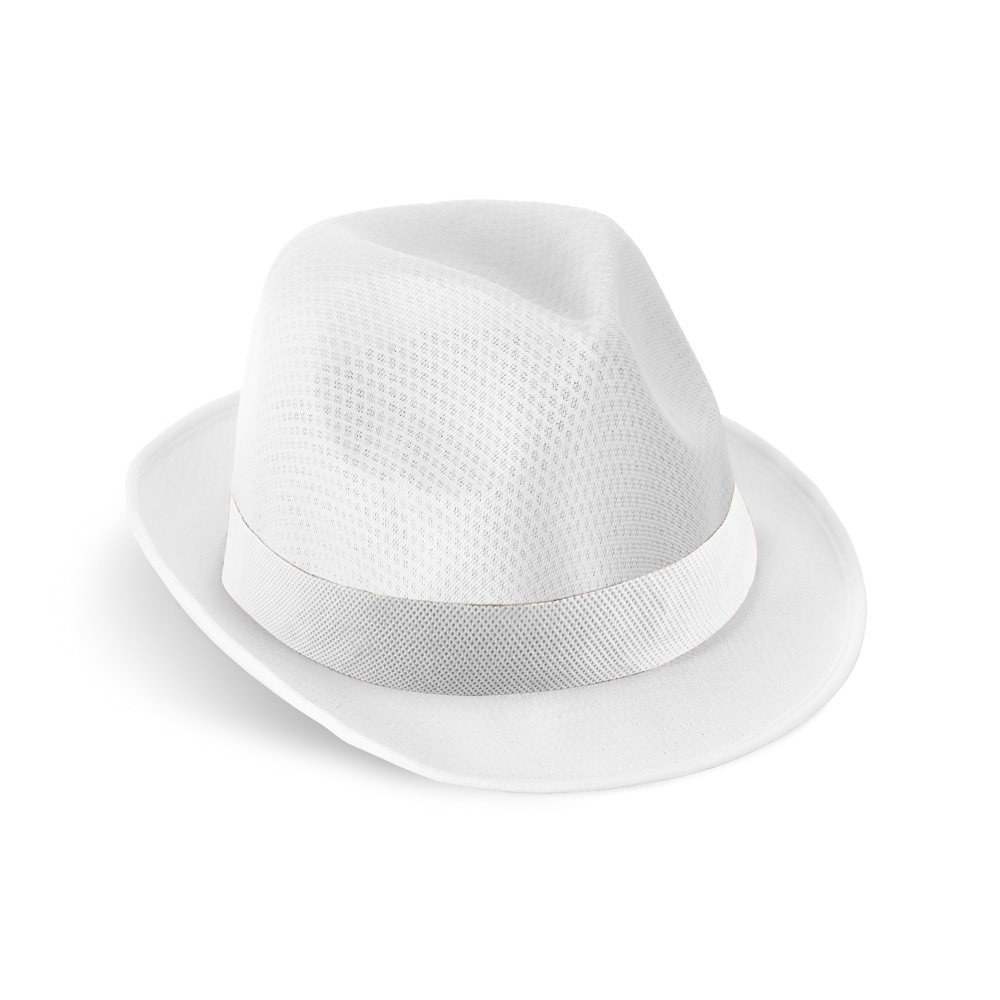 MANOLO POLI. Skrybėlė iš PP su balta poliesterine juostele - Image 7