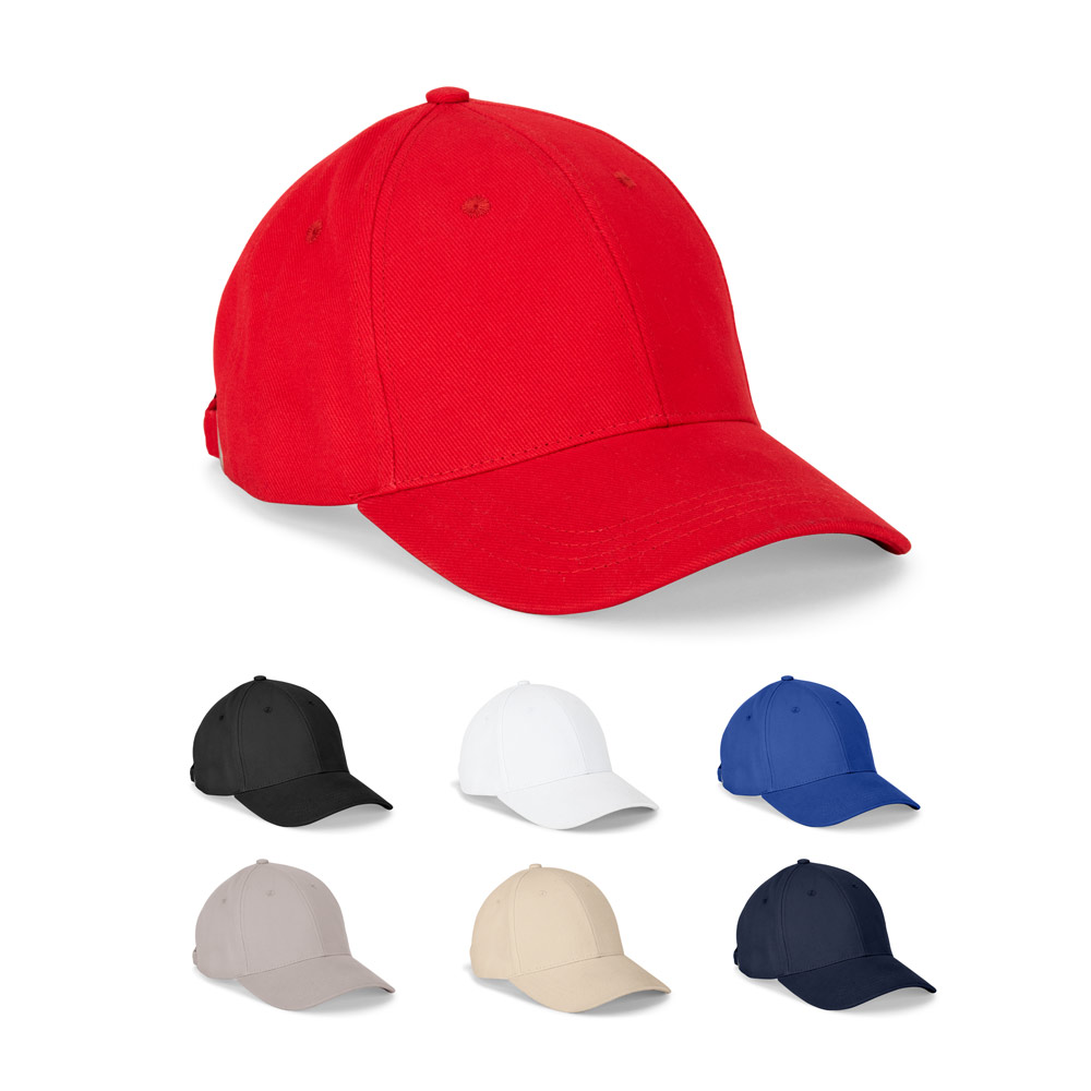 NATHAN. 100 % medvilnės kepurė (260 g/m²) su 6 dalimis