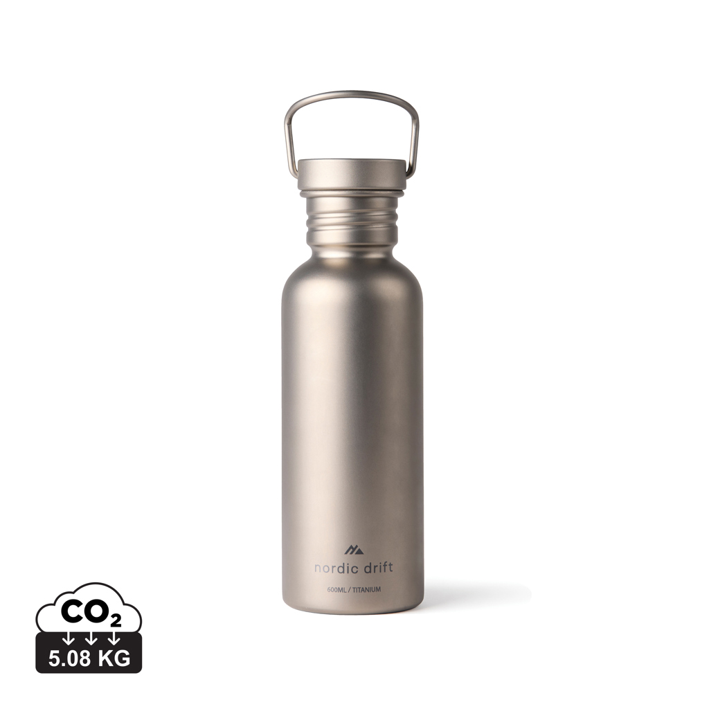 „Nordic Drift Trail“ ultralengvas titano 600 ml vandens butelis
