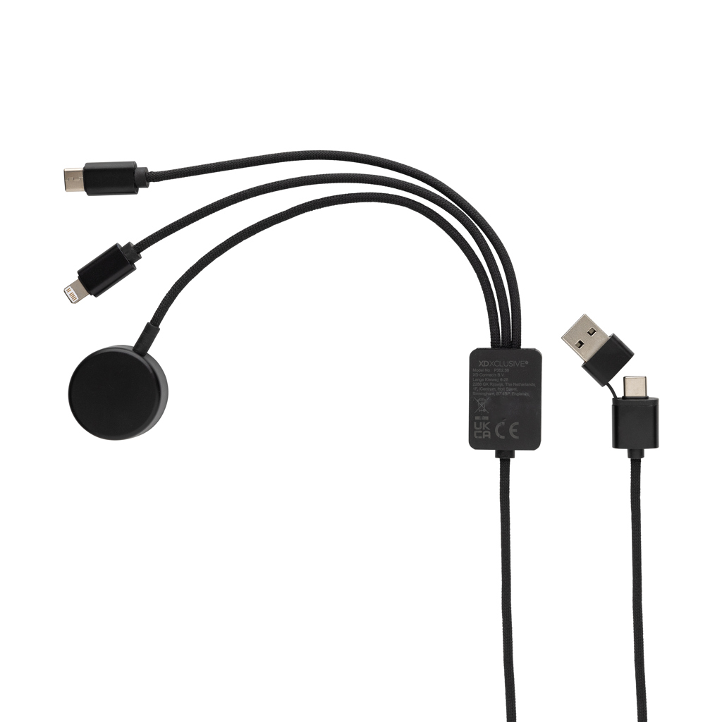 „Terra RCS“ rPET „6-in-1“ 60 W įkrovimo laidas su laikrodžio įkrovikliu - Image 6