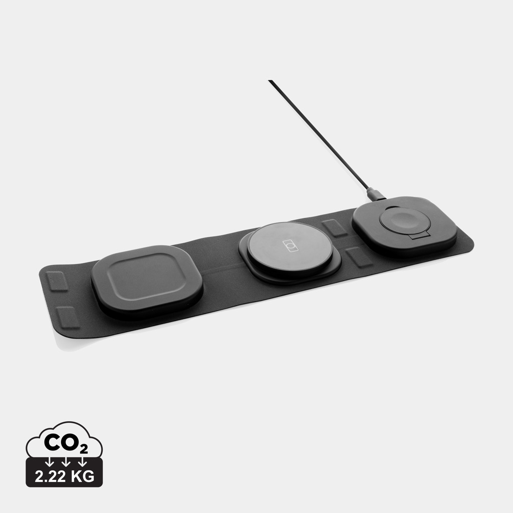„Swiss Peak RCS rplastic“ 3-in-1 belaidis 15 W kelioninis įkroviklis