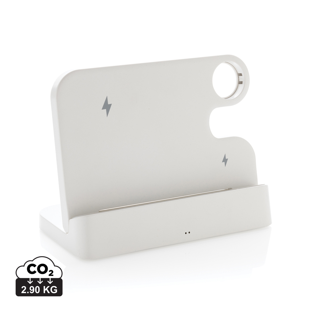„Joltz RCS“ dvigubas 15 W įkroviklis iš perdirbto plastiko su „iWatch“ laikikliu