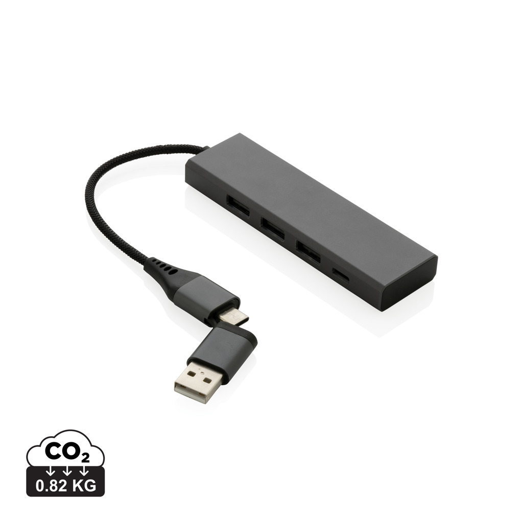 „Terra RCS“ perdirbto aliuminio šakotuvas su 3 USB prievadais