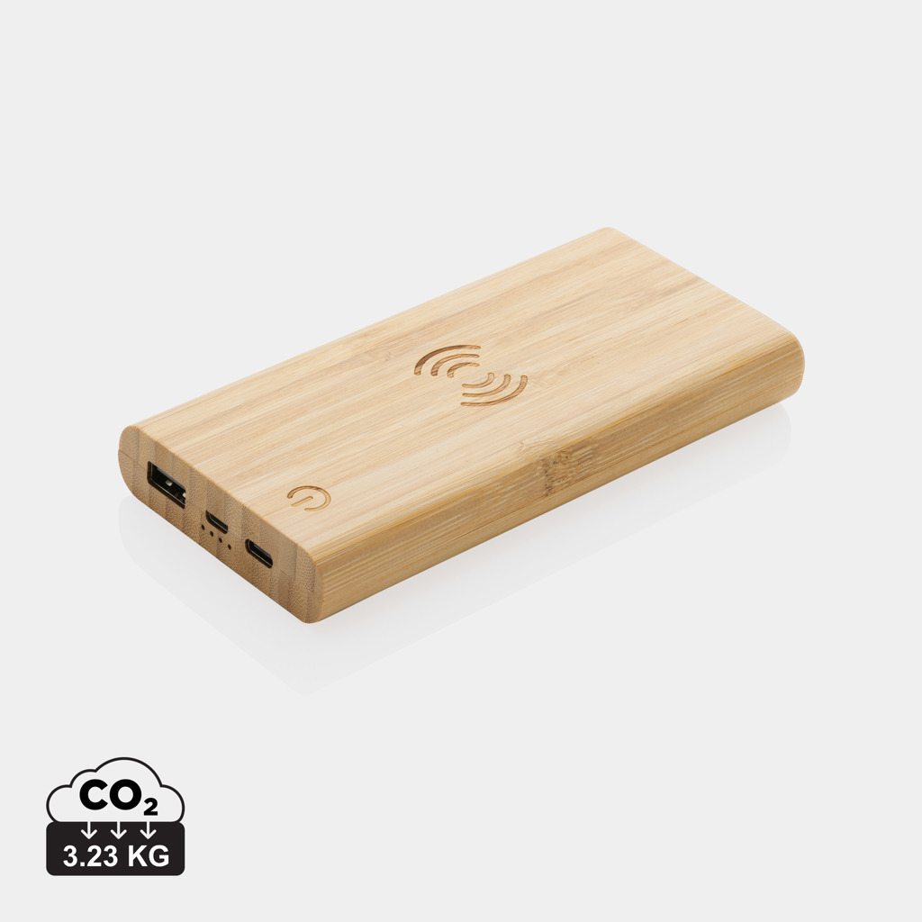 „Bamboo“ 8 000 mAh 5 W belaidis išorinis akumuliatorius