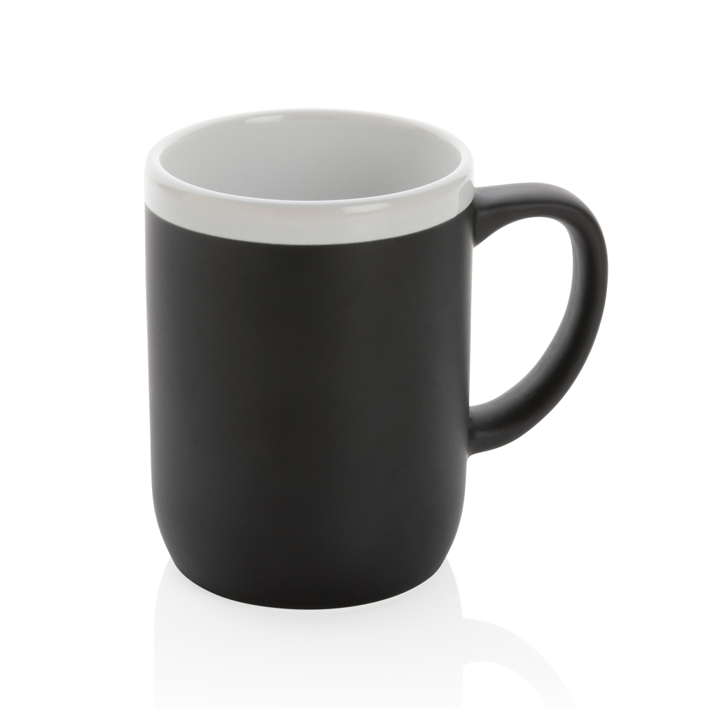 Keraminis puodelis su baltu krašteliu, 300 ml - Image 2