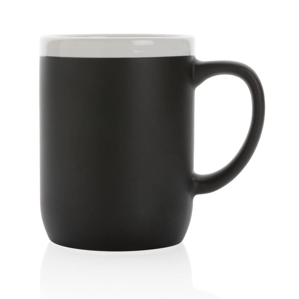 Keraminis puodelis su baltu krašteliu, 300 ml - Image 3