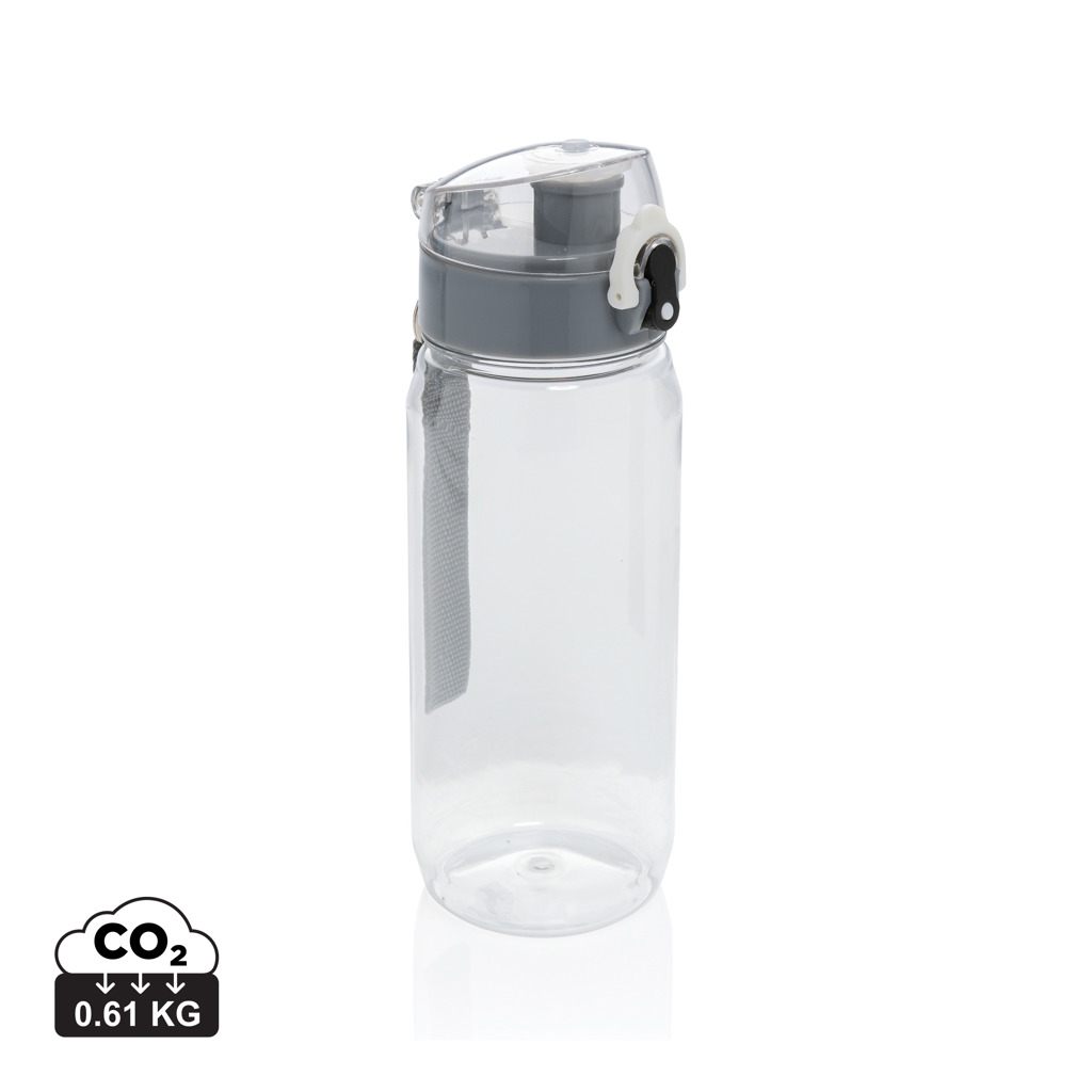 „Yide RCS“ perdirbto PET plastiko sandarus, užrakinamas vandens butelis, 600 ml