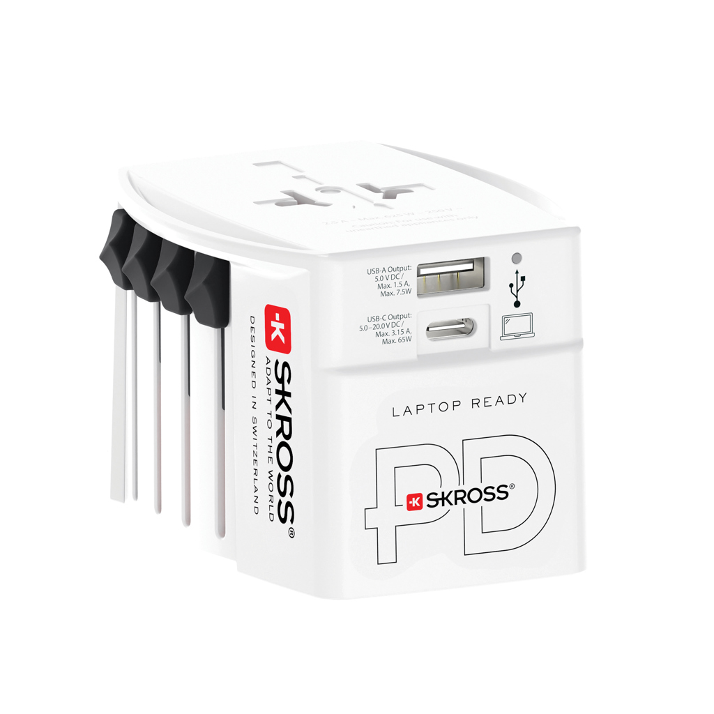 SKROSS pasaulinis kelioninis adapteris MUV 65 W PD su USB-C kabeliu - Image 2