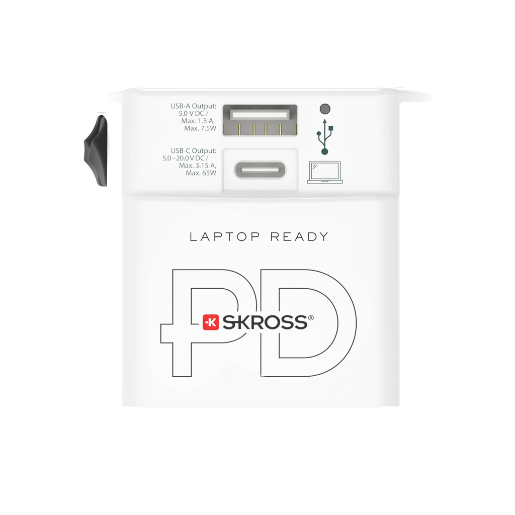 SKROSS pasaulinis kelioninis adapteris MUV 65 W PD su USB-C kabeliu - Image 4