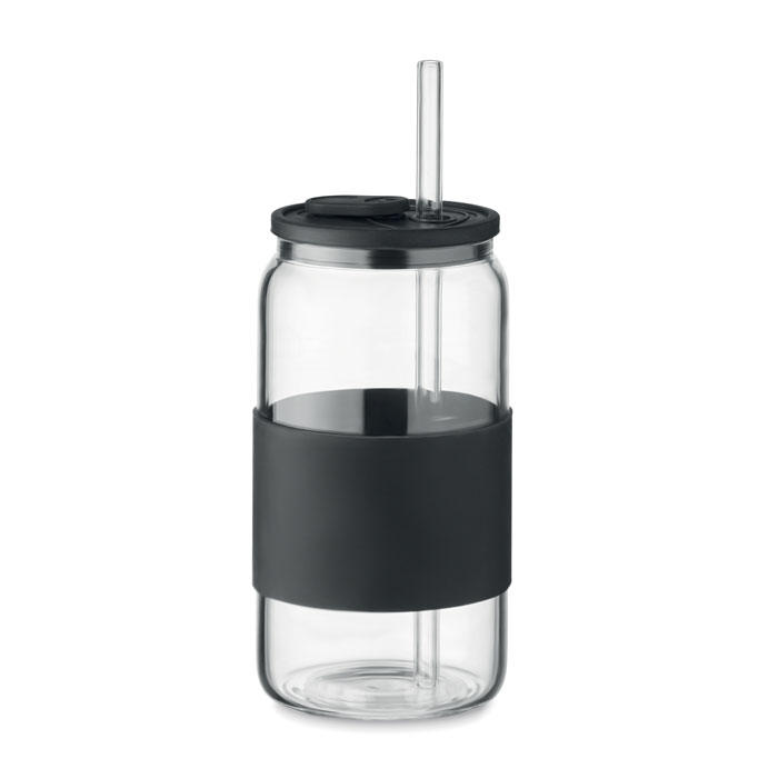 Aukštas borosilikatinis stiklinis puodelis, 550 ml