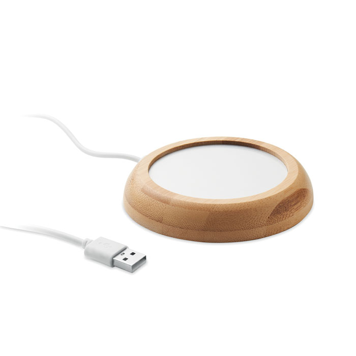 Bambuko puodelių šildytuvas su USB jungtimi