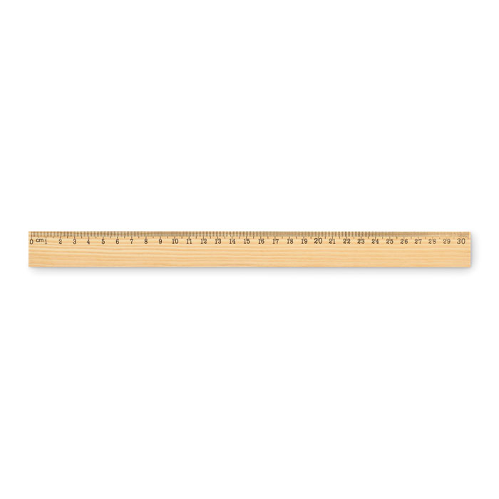 Medinė liniuotė, 30 cm