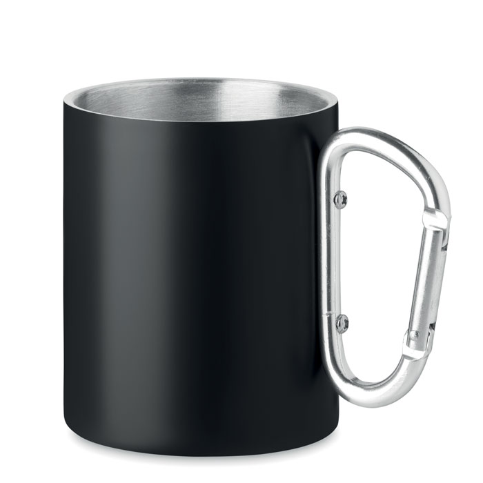 Dvigubos sienelės metalinis puodelis, 300 ml