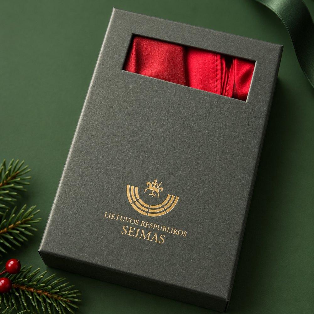 Personalizuota verslo dovana – dėžutė su įspaustu užsakovo logotipu